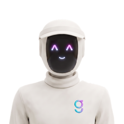 The CRM Hygiene operator agent: a bone-white humanoid robot with a glowing gradient face screen.