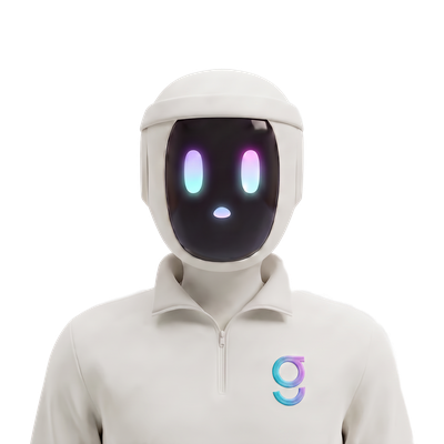 The SDR Agent operator agent: a bone-white humanoid robot with a glowing gradient face screen.
