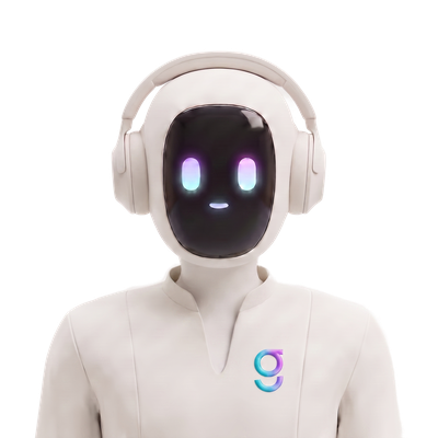 The Signals operator agent: a bone-white humanoid robot with a glowing gradient face screen.