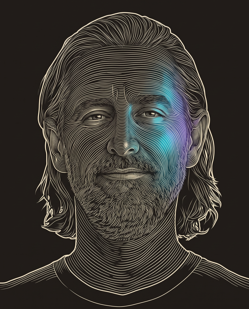 Michael Thompson, engraved portrait