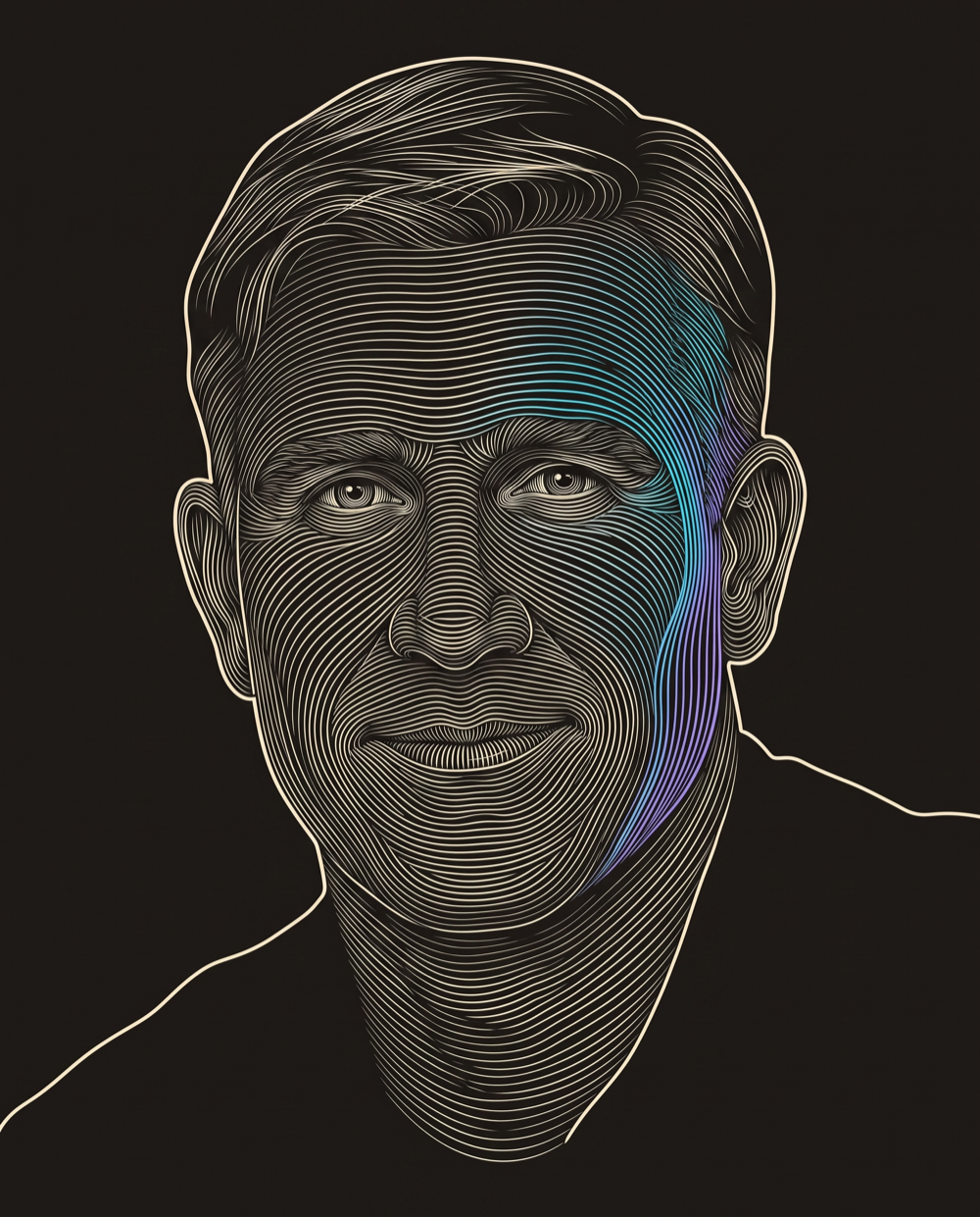 Sean Ellis, engraved portrait